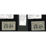 1910-13 Double Head Issue Perforated 14 Two Pence RSC "A", Black and brownish grey, Thick Ear p...