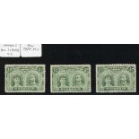 1910-13 Double Head Issue Perforated 14 Half Penny Plate II RJL 5 Dull Blue-Green Group, Anilin...