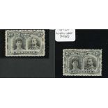 1910-13 Double Head Issue Perforated 14 Two Pence S.G. 129, Black and slate, Hook printing Unpl...