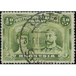 1910-13 Double Head Issue Perforated 14 Half Penny Plate II RJL 4, Pale Green Group [29], doubl...