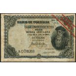 Banco de Portugal, Azores, 2 1/2 Mil Reis, 30th June 1909, serial number BS 17568, (Pick 107),