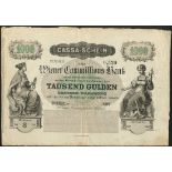 Wiener Commissions Bank, unissued 1000 gulden, 187-, serial number 0520, (Pick S56),