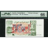 Central Bank of Algeria, fully printed 'printers design' for 10 dinars, 1985, several different...