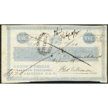 Bukkulla Vineyards, Australia, £1-7-2 shillings, 2 April 1870, serial number 138, (Vort-Ronald...