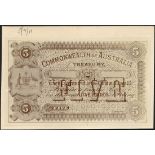 Commonwealth of Australia, obverse and reverse archival photographs showing designs for £5, c.1...