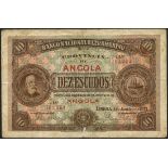 Banco Nacional Ultramarino, Angola, 5 Escudos, 1 January 1921, serial number 006,724, (Pick 57,...