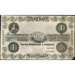Union Bank of Australia, a Perkins Bacon proof £1, Geelong, 1 June 186-, (Vort-Ronald type 1 fo...