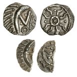 Early Anglo-Saxon England, continental phase (c. 695-740), silver Sceat, Series E, standard typ...