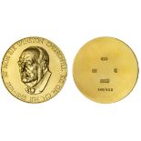 Winston Churchill (1874-1965), uniface gold medal, by J. Hazeldine for A. E. Jones, 22ct, Birmi...