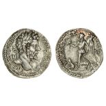 Septimius Severus (AD 193-211), AR Denarius, Rome, 197-98, 3.16g, laureate head right, rev. vic...