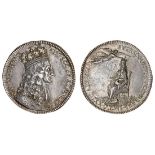 Charles II (1660-85), Coronation, 1661, silver medal by T. Simon, crowned head right, rev. King...