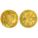 William III (1694-1702), Half-Guinea, 1698, second laureate head right, rev. crowned shields cr...