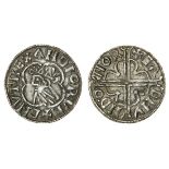 Cnut (1016-35), Penny, quatrefoil type, Norwich, Edmund, 1.01g, crowned bust left, in quatrefoi...