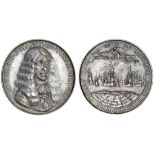 Charles II (1660-85), Embarkation at Scheveningen, 1660, cast silver medal by P. van Abeele (mo...