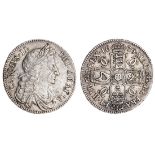 Charles II (1660-85), Halfcrown, 1676 vicesimo octavo, fourth laureate and draped bust right, r...