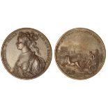 George I (1714-27), Escape of Princess Clementina from Innsbruck, 1719, copper medal by O. Hame...