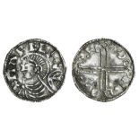 Harthacnut, Danish issue (1035-42), Penny, Lund, 0.97g, diademed and draped bust left, rev. voi...