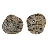 Early Anglo-Saxon England, continental phase (c. 695-740), silver Sceat, Series D, type 2c, hea...