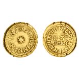 Islamic, Arab-Byzantine, Spain, Anonymous (c.711-14), base gold Solidus, 3.71g, year XCIIII (AH...