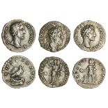 Second century Denarii (3), Marcus Aurelius, as Caesar (AD 138-161), Rome, 151-52, 2.98g, rev....