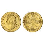 James II (1685-88), Half-Guinea, 1688, laureate and draped bust left, rev. crowned shields cruc...