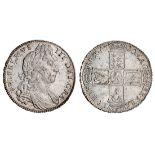 William III (1694-1702), Halfcrown, 1700 dvodecimo, first laureate, draped and cuirassed bust r...