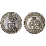 Charles I (1625-49), Coronation in Scotland, 1633, silver medal, by N. Briot, carolvs d g scott...
