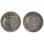 Queen Henrietta Maria, 1628, silver medal, by N. Briot, hen. mar. borbon. d.g. mag. brit. fran....