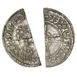 Edward the Confessor (1042-66), Cut Halfpenny, expanding cross type, heavy coinage, London, Nor...