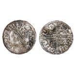 Aethelred II (1100-35), Penny, helmet type, Lincoln, Osmund, 1.34g, helmeted head left, rev. os...