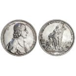 Prince Charles, Death, 1788, silver medal by G. Hamerani, bust of Cardinal Henry IX, Duke of Yo...