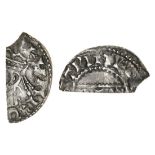 Harold II (1066), Cut Halfpenny, Paxs type, Wilton, Centwine, 0.56g, crowned head left, rev. [-...