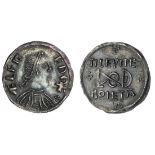 Wessex, Alfred (871-899), Penny, 1.56g, 9h, Portrait / London Monogram type (c.886-888), London...