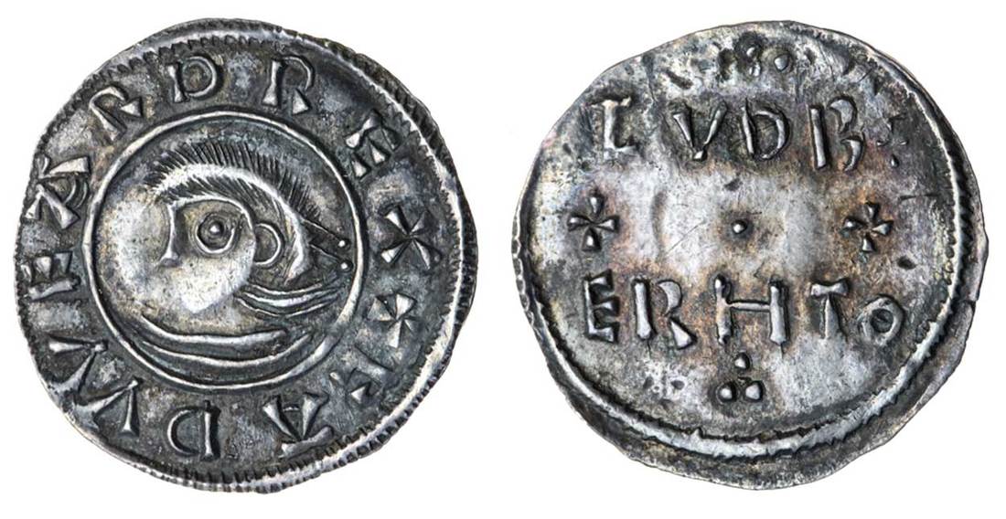 Wessex, Edward the Elder (899-924), Penny, 1.59g, 9h, West Mercian mint, Cuthbert, + eadvveard...
