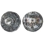 Wessex, Edward the Elder (899-924), Penny, 1.59g, 9h, West Mercian mint, Cuthbert, + eadvveard...