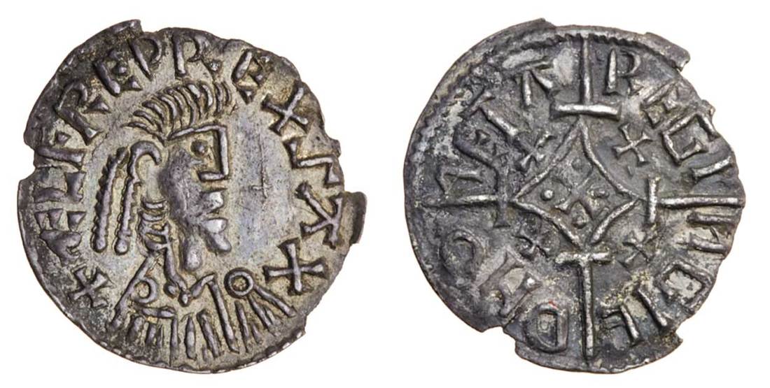 Wessex, Alfred (871-899), Penny, 1.28g, 7h, Cross Lozenge (Ceolwulf) type, uncertain mint, Regi...