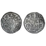 East Anglia, Aethelstan I (c.825-845), Penny, 1.3g, 3h, portrait type, 1.3g, 9h, Eadgar, :eÞels...