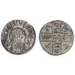 Wessex, Aethelwulf (839-858), Penny, 1.36g, 9h, phase 4, Inscribed Cross type, Canterbury, Hunb...