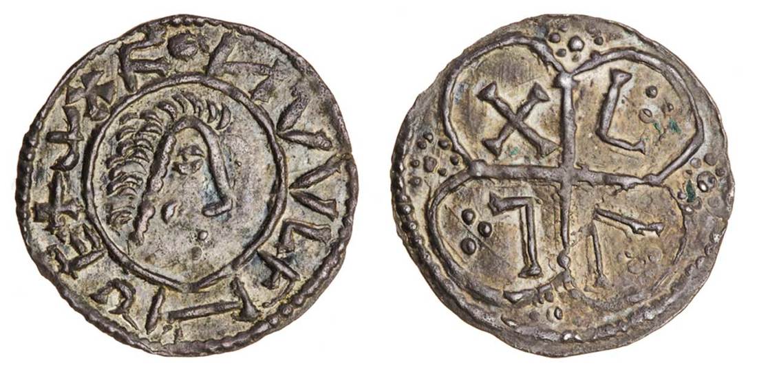 Mercia, Coenwulf (796-821), Penny, 1.28g, 12h, large portrait type (c.800-821), East Anglian mi...