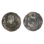 Wessex, Alfred (871-899), Halfpenny, 0.50g, 6h, London monogram type, elf - red, diademed and d...