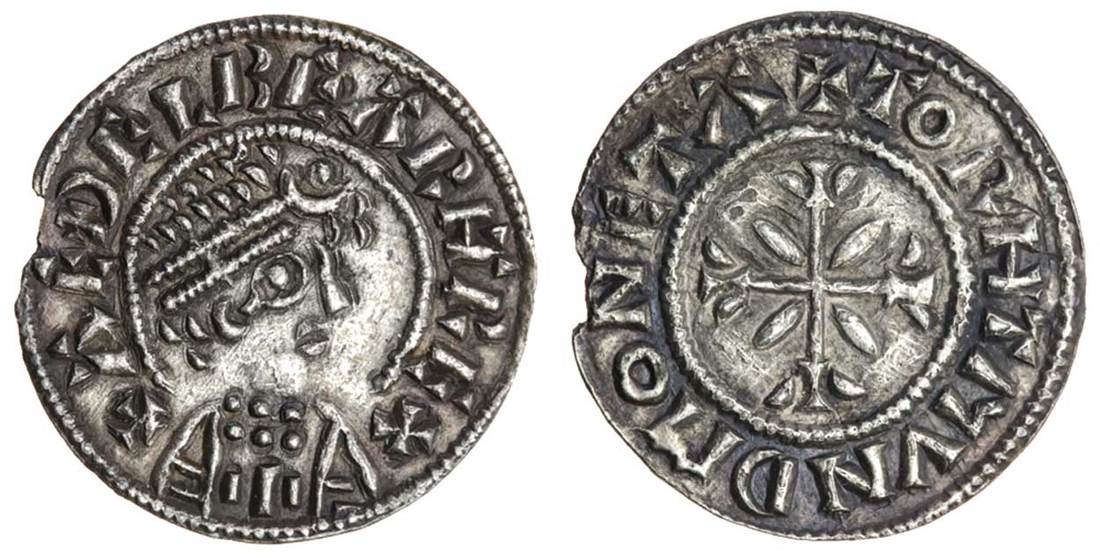 Wessex, Aethelberht (858-865/6), Penny, 1.10g, 6h, Floriated Cross type, Canterbury, Torthmund,...