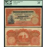 Palestine, Currency Board, £5, 30 September 1929, red serial number A 707857, (P.8b, TBB PCB B3...