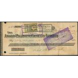 Anglo-Palestine cheque currency, 10 francs, ND (1914-1915), first series, serial number 261799,...