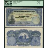 Palestine, Currency Board, £10, 1 January 1944, red serial number C 388093, (Pick 9d, TBB PCB B...