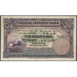 Palestine Currency Board, 500 mils, 30 September 1929, serial number B 681241, (Pick 6b, TBB PC...