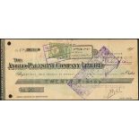 Anglo-Palestine cheque currency, 20 francs, ND (1914-1915), first series, serial number 30195,...