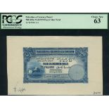 Palestine Currency Board, uniface obverse proof 500 mils, 20 April 1939, (Pick 6c for type, TBB...