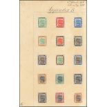 Brunei 1907 Issue Colour Trials 1c. imperforate colour trials, fifteen different mounted on "Ap...