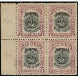 Brunei 1906 Overprinted on Stamps of Labuan Issued Stamps 1c. black and purple error overprint...