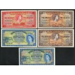 Bermuda Government, 5/- (2), 1st May 1957, 10/-, 20th October 1952, £1 (2), 20th October 1952,...